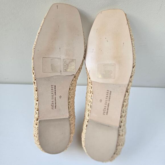 Freda Salvador NEW Jessie Raffia Ballet Flats $395 Preppy Shoes Women Size 9 NWT - Picture 13 of 15